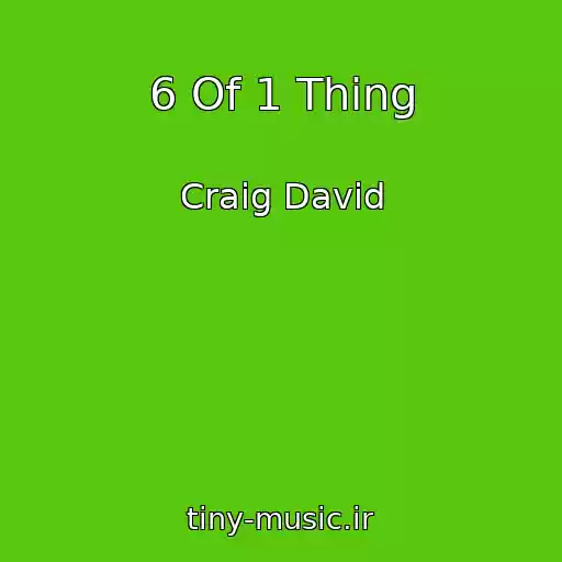 کاور آهنگ 6 Of 1 Thing از Craig David