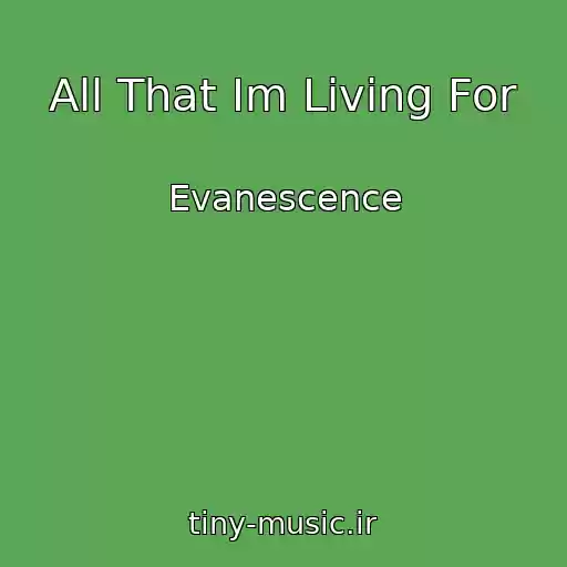 کاور آهنگ All That Im Living For از Evanescence
