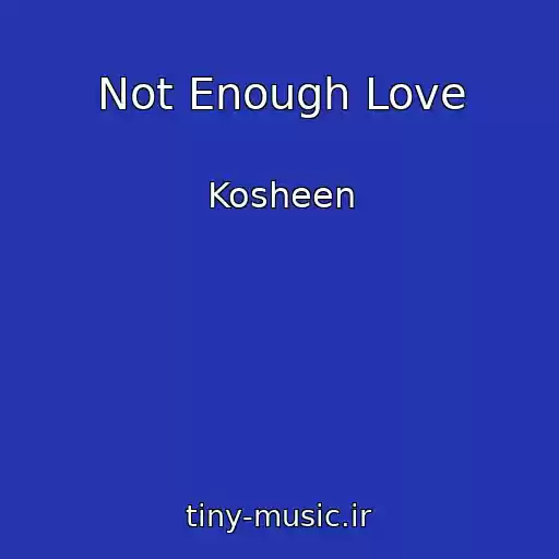 کاور آهنگ Not Enough Love از Kosheen