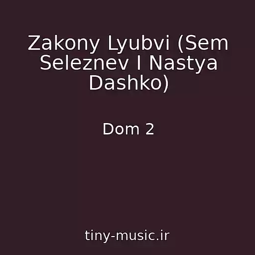کاور آهنگ Zakony Lyubvi (Sem Seleznev I Nastya Dashko) از Dom 2