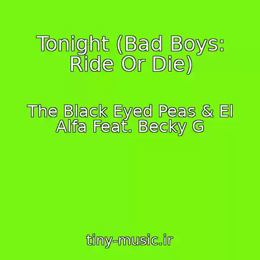 کاور آهنگ Tonight (Bad Boys: Ride Or Die) از The Black Eyed Peas & El Alfa Feat. Becky G