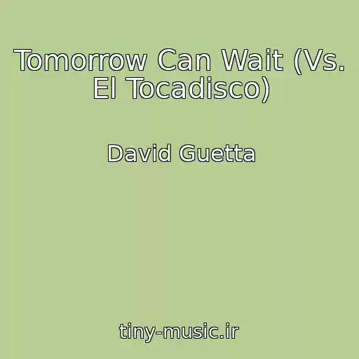 کاور آهنگ Tomorrow Can Wait (Vs. El Tocadisco) از David Guetta