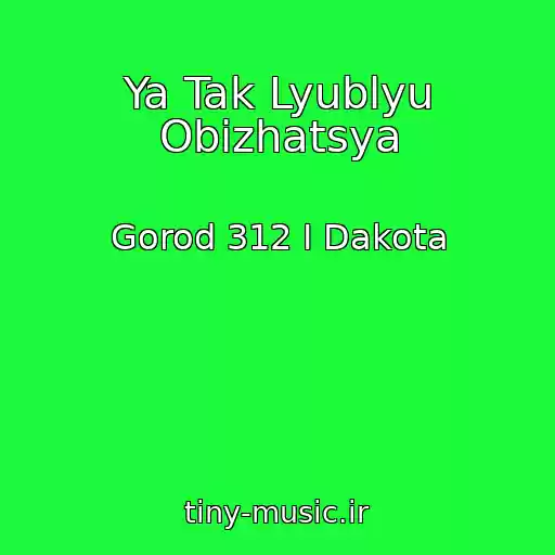 کاور آهنگ Ya Tak Lyublyu Obizhatsya از Gorod 312 I Dakota