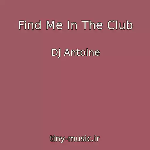کاور آهنگ Find Me In The Club از Dj Antoine