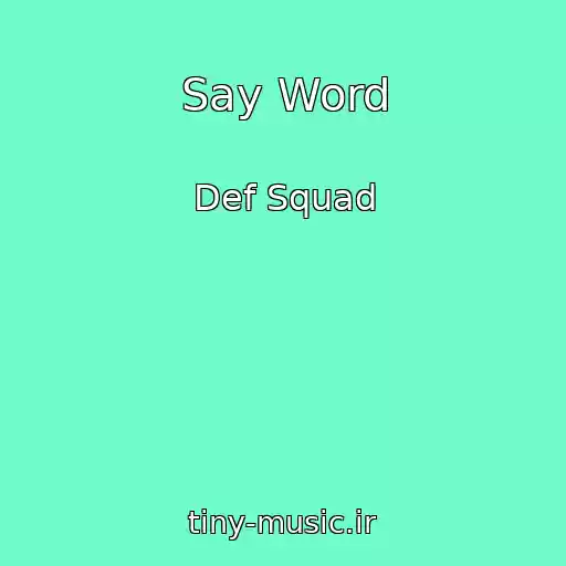 کاور آهنگ Say Word از Def Squad