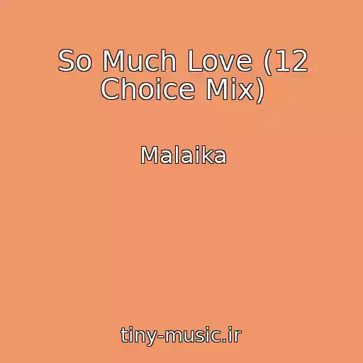 کاور آهنگ So Much Love (12 Choice Mix) از Malaika
