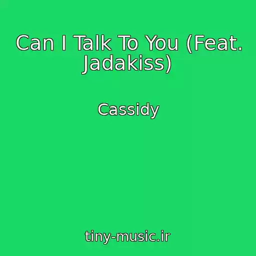 کاور آهنگ Can I Talk To You (Feat. Jadakiss) از Cassidy