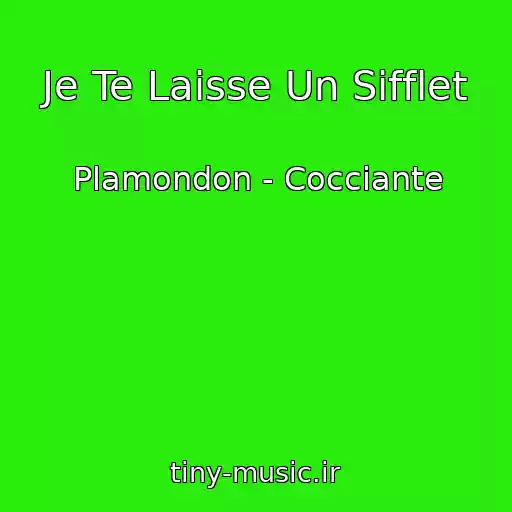کاور آهنگ Je Te Laisse Un Sifflet از Plamondon - Cocciante