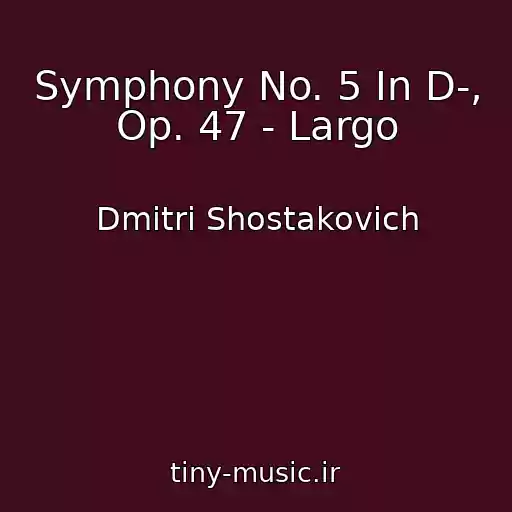 کاور آهنگ Symphony No. 5 In D-, Op. 47 - Largo از Dmitri Shostakovich