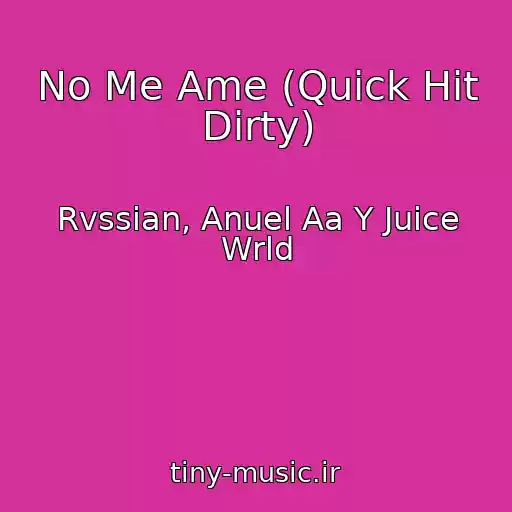 کاور آهنگ No Me Ame (Quick Hit Dirty) از Rvssian, Anuel Aa Y Juice Wrld