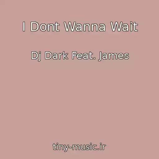 کاور آهنگ I Dont Wanna Wait از Dj Dark Feat. James