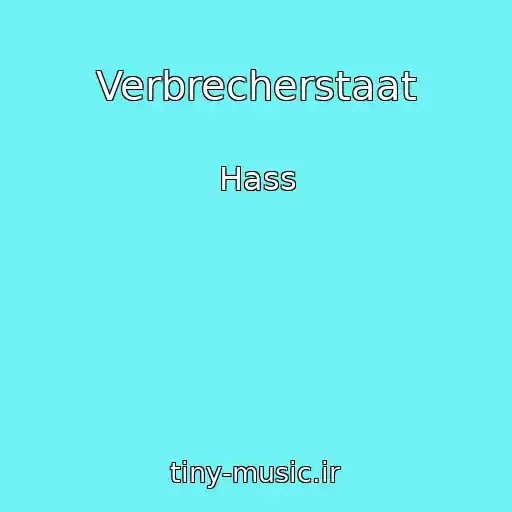 کاور آهنگ Verbrecherstaat از Hass