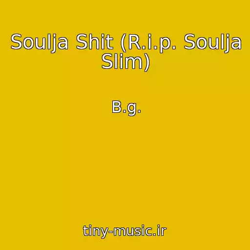 کاور آهنگ Soulja Shit (R.i.p. Soulja Slim) از B.g.