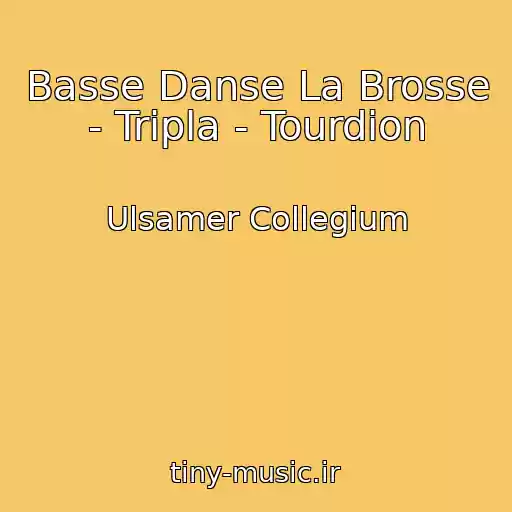 کاور آهنگ Basse Danse La Brosse - Tripla - Tourdion از Ulsamer Collegium