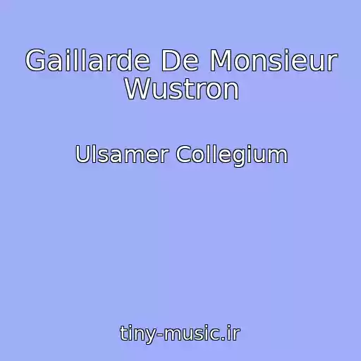 کاور آهنگ Gaillarde De Monsieur Wustron از Ulsamer Collegium