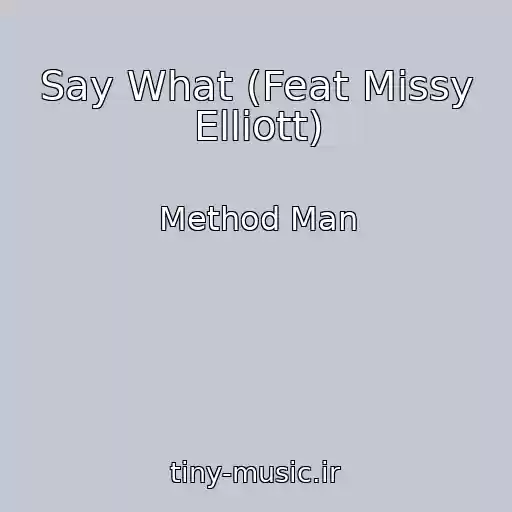 کاور آهنگ Say What (Feat Missy Elliott) از Method Man