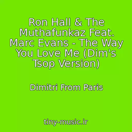 کاور آهنگ Ron Hall & The Muthafunkaz Feat. Marc Evans - The Way You Love Me (Dim's Tsop Version) از Dimitri From Paris