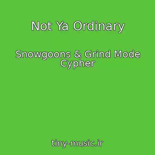 کاور آهنگ Not Ya Ordinary از Snowgoons & Grind Mode Cypher