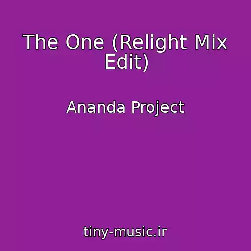 کاور آهنگ The One (Relight Mix Edit) از Ananda Project