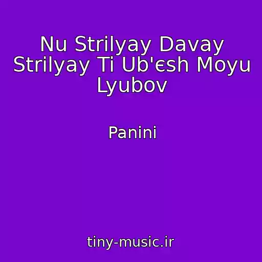کاور آهنگ Nu Strіlyay Davay Strіlyay Ti Ub'єsh Moyu Lyubov از Panini