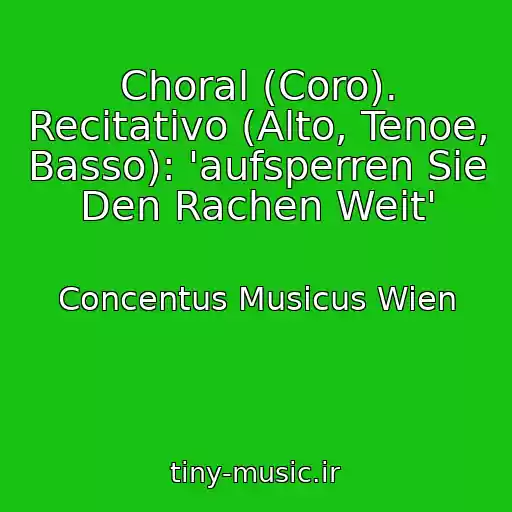کاور آهنگ Choral (Coro). Recitativo (Alto, Tenoe, Basso): 'aufsperren Sie Den Rachen Weit' از Concentus Musicus Wien