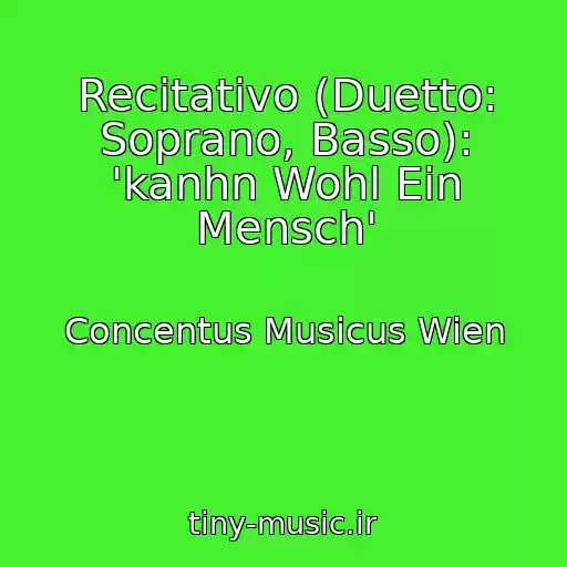کاور آهنگ Recitativo (Duetto: Soprano, Basso): 'kanhn Wohl Ein Mensch' از Concentus Musicus Wien
