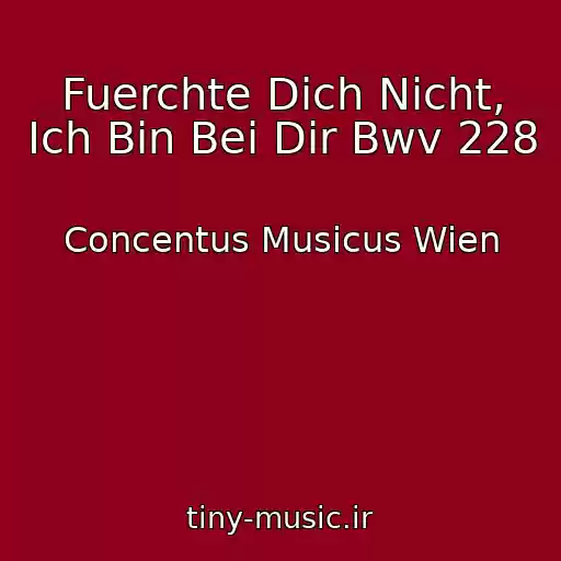 کاور آهنگ Fuerchte Dich Nicht, Ich Bin Bei Dir Bwv 228 از Concentus Musicus Wien
