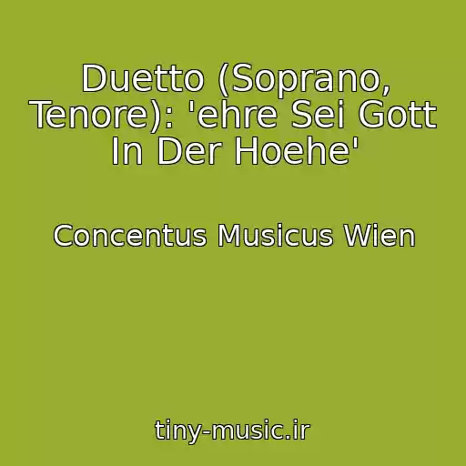 کاور آهنگ Duetto (Soprano, Tenore): 'ehre Sei Gott In Der Hoehe' از Concentus Musicus Wien