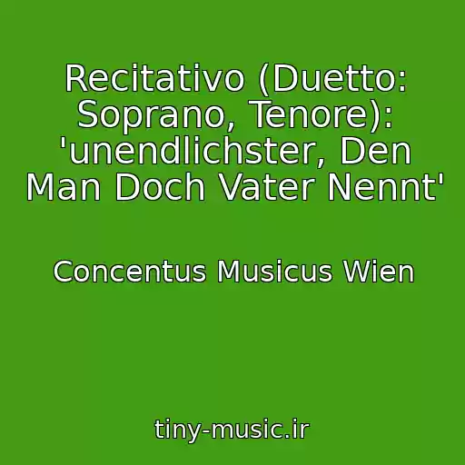 کاور آهنگ Recitativo (Duetto: Soprano, Tenore): 'unendlichster, Den Man Doch Vater Nennt' از Concentus Musicus Wien