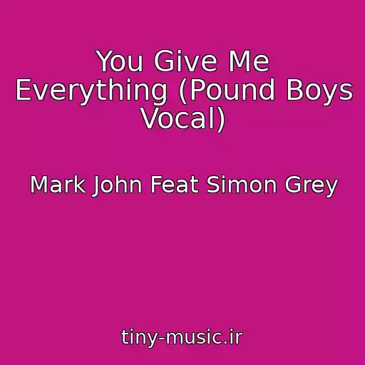 کاور آهنگ You Give Me Everything (Pound Boys Vocal) از Mark John Feat Simon Grey