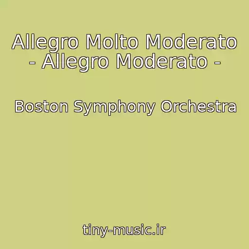 کاور آهنگ Allegro Molto Moderato - Allegro Moderato - از Boston Symphony Orchestra