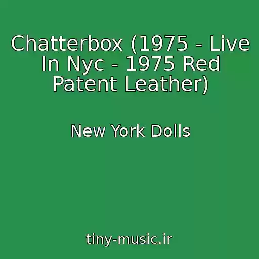 کاور آهنگ Chatterbox (1975 - Live In Nyc - 1975 Red Patent Leather) از New York Dolls