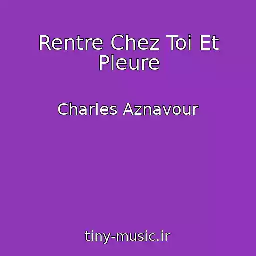 کاور آهنگ Rentre Chez Toi Et Pleure از Charles Aznavour