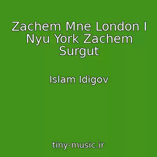 کاور آهنگ Zachem Mne London I Nyu York Zachem Surgut از Islam Idigov