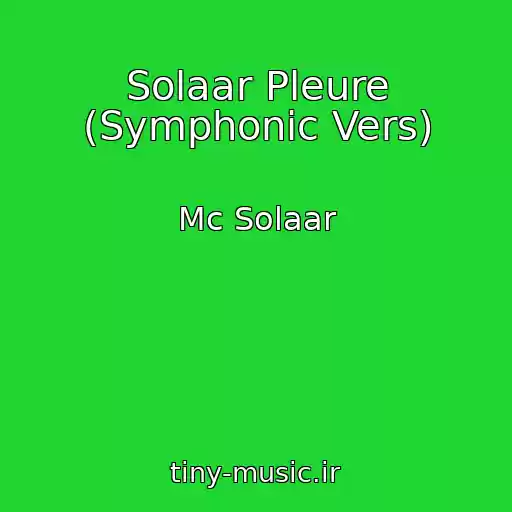 کاور آهنگ Solaar Pleure (Symphonic Vers) از Mc Solaar