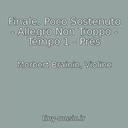 کاور آهنگ Finale. Poco Sostenuto - Allegro Non Troppo - Tempo 1 - Pres از Morbert Brainin, Violine