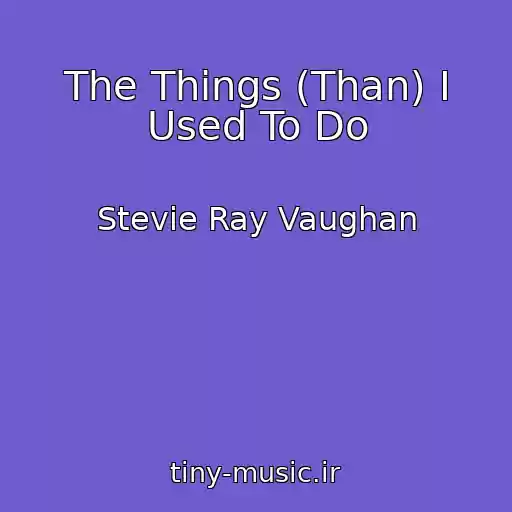 کاور آهنگ The Things (Than) I Used To Do از Stevie Ray Vaughan