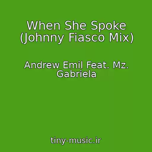 کاور آهنگ When She Spoke (Johnny Fiasco Mix) از Andrew Emil Feat. Mz. Gabriela