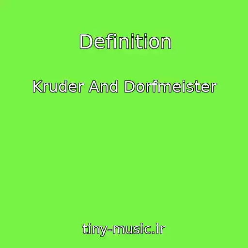 کاور آهنگ Definition از Kruder And Dorfmeister