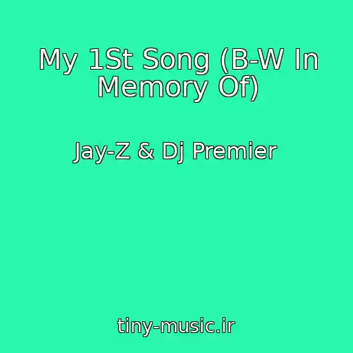 کاور آهنگ My 1St Song (B-W In Memory Of) از Jay-Z & Dj Premier