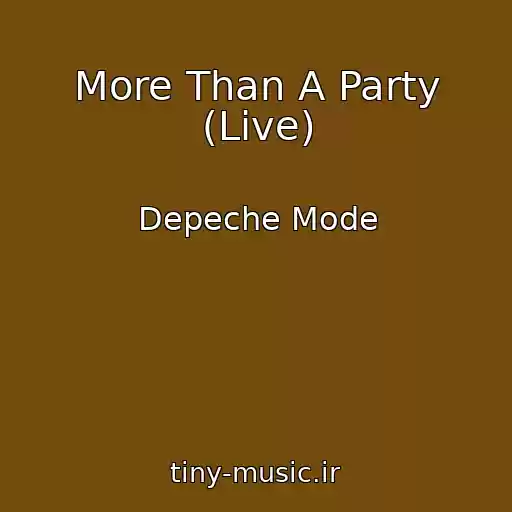 کاور آهنگ More Than A Party (Live) از Depeche Mode