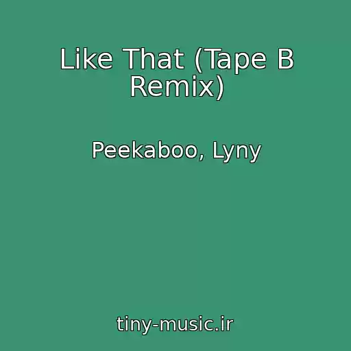 کاور آهنگ Like That (Tape B Remix) از Peekaboo, Lyny