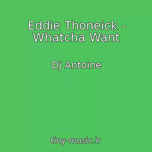 کاور آهنگ Eddie Thoneick - Whatcha Want از Dj Antoine