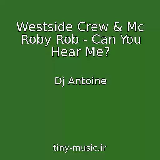 کاور آهنگ Westside Crew & Mc Roby Rob - Can You Hear Me? از Dj Antoine