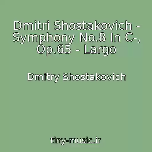 کاور آهنگ Dmitri Shostakovich - Symphony No.8 In C-, Op.65 - Largo از Dmitry Shostakovich