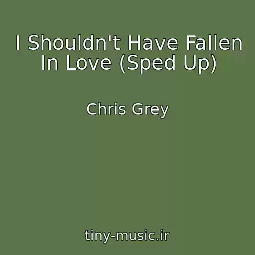 کاور آهنگ I Shouldn't Have Fallen In Love (Sped Up) از Chris Grey
