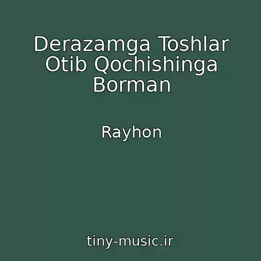 کاور آهنگ Derazamga Toshlar Otib Qochishinga Borman از Rayhon