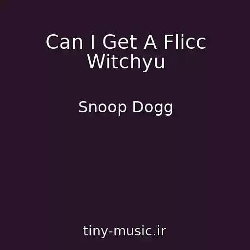 کاور آهنگ Can I Get A Flicc Witchyu از Snoop Dogg