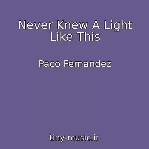 کاور آهنگ Never Knew A Light Like This از Paco Fernandez