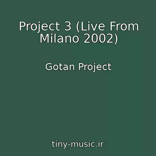 کاور آهنگ Project 3 (Live From Milano 2002) از Gotan Project